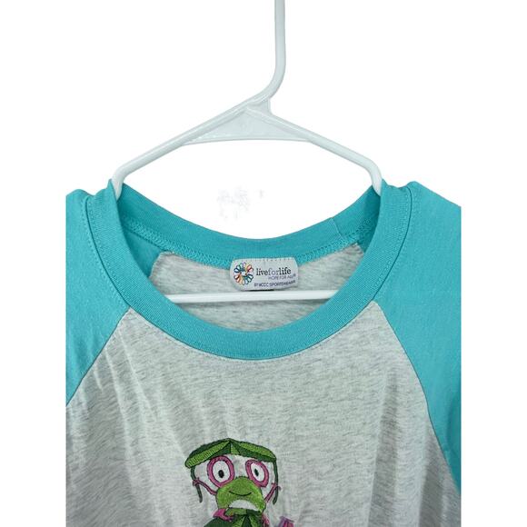 Live For Life Hope For All by MCCC Sportswear Frog Raglan Tee Women's Size XL - Picture 3 of 6